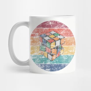 80s toys  Vintage Sunset Cube - Rubik's Cube Mug